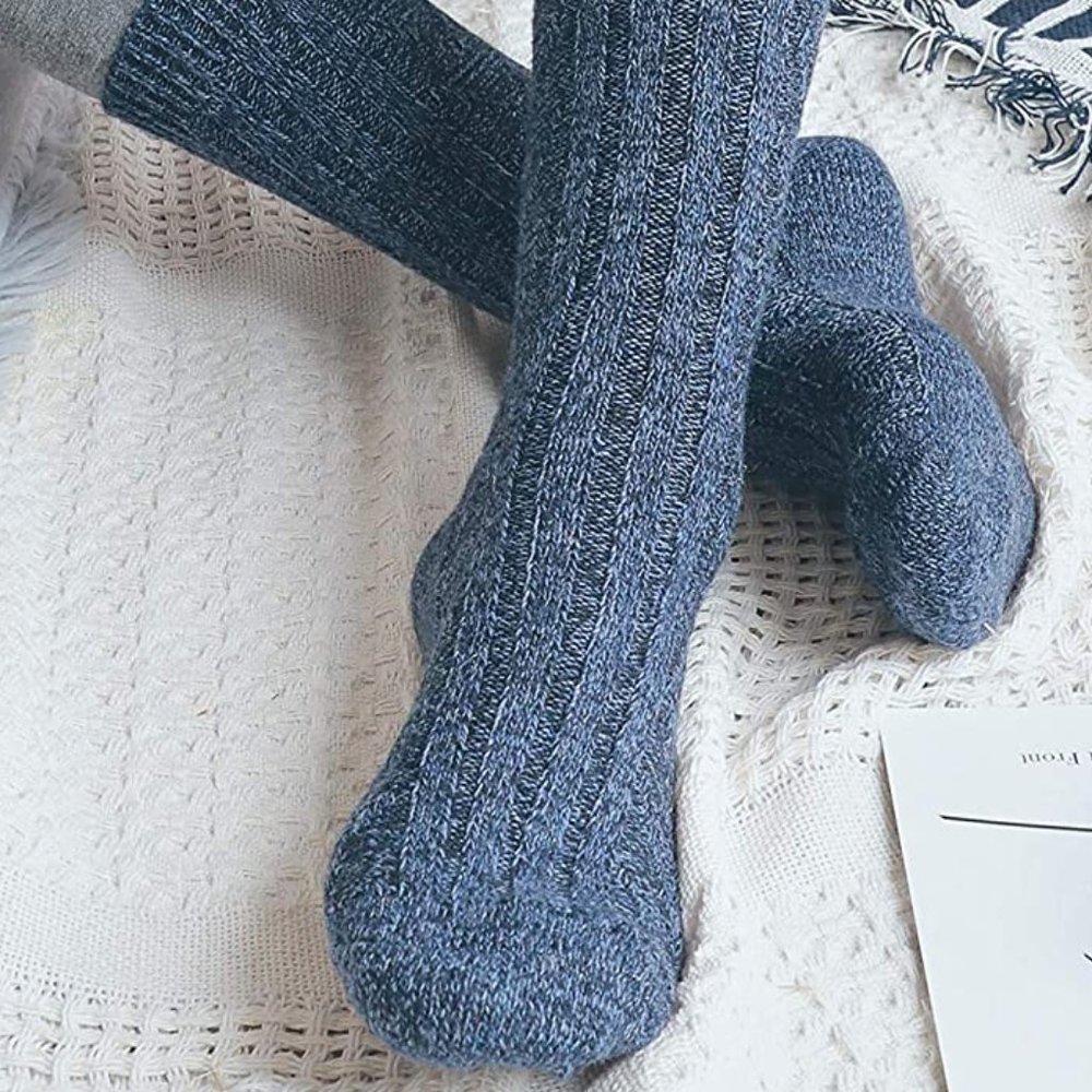 Wool Boot Socks Luxury Ultra Soft Cabin Boot Socks 5 Pair - Picture 6 of 8